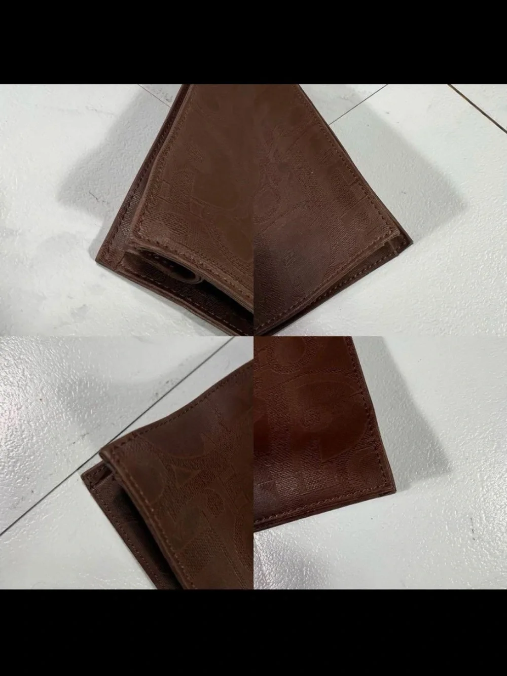 Dior Brown Leather Tote with Dark Brown Handles